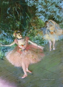 Bailarines en set 1880 Edgar Degas Pinturas al óleo
